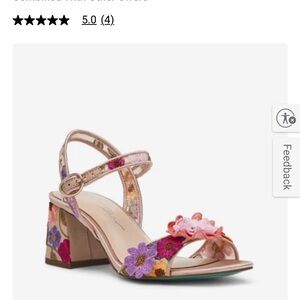 NWOT Betsey Johnson Pink and Purple Floral Sandals